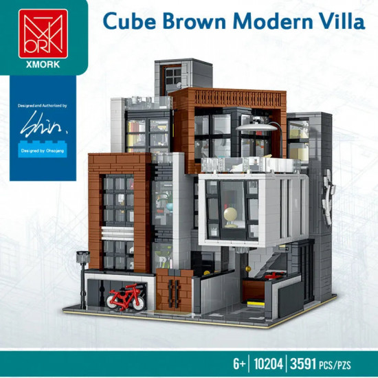 moc city street expert modern brown villa bricks toy 10204 moc city street expert modern brown villa bricks toy 10204