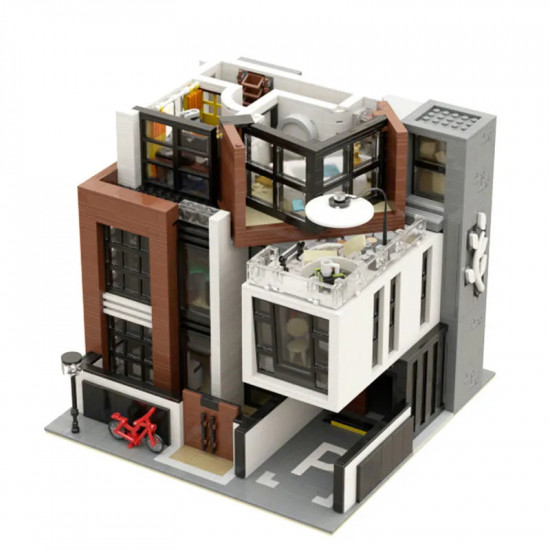 moc city street expert modern brown villa bricks toy 10204 moc city street expert modern brown villa bricks toy 10204