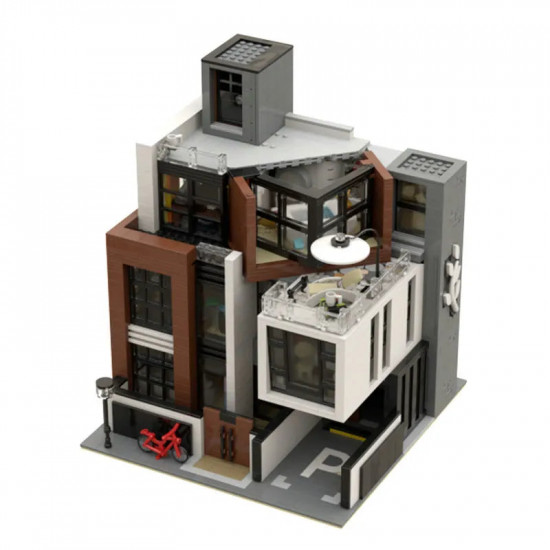 moc city street expert modern brown villa bricks toy 10204 moc city street expert modern brown villa bricks toy 10204
