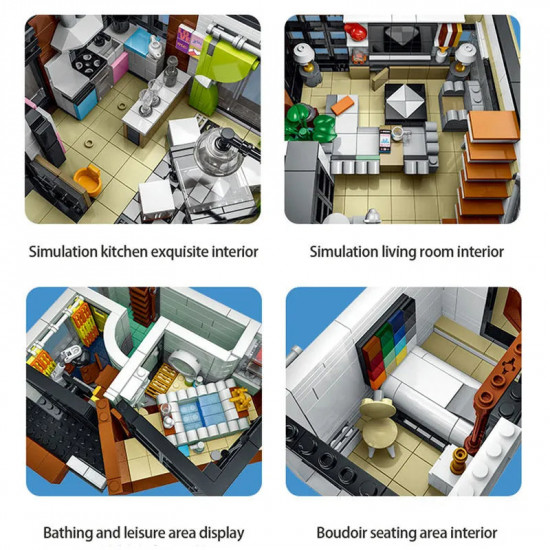 moc city street expert modern brown villa bricks toy 10204 moc city street expert modern brown villa bricks toy 10204