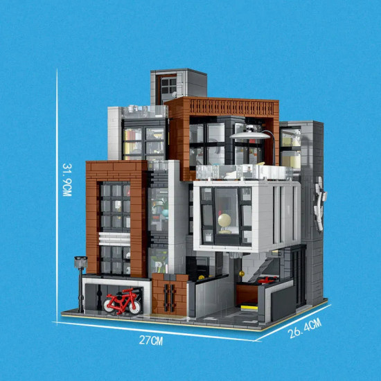 moc city street expert modern brown villa bricks toy 10204 moc city street expert modern brown villa bricks toy 10204
