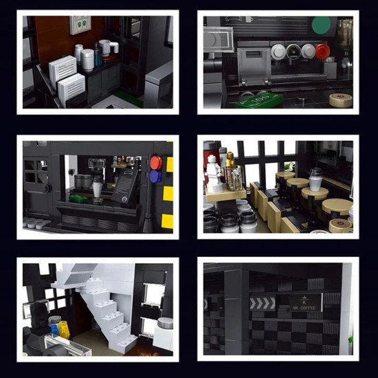moc city street expert modern coffee house bricks toys 16036 moc city street expert modern coffee house bricks toys 16036