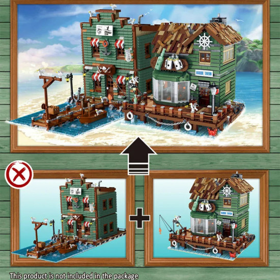 moc city street expert old harbor tavern bricks toy 30108 moc city street expert old harbor tavern bricks toy 30108