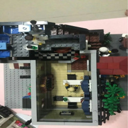 moc city street expert parisian restaurant bricks toy 15010