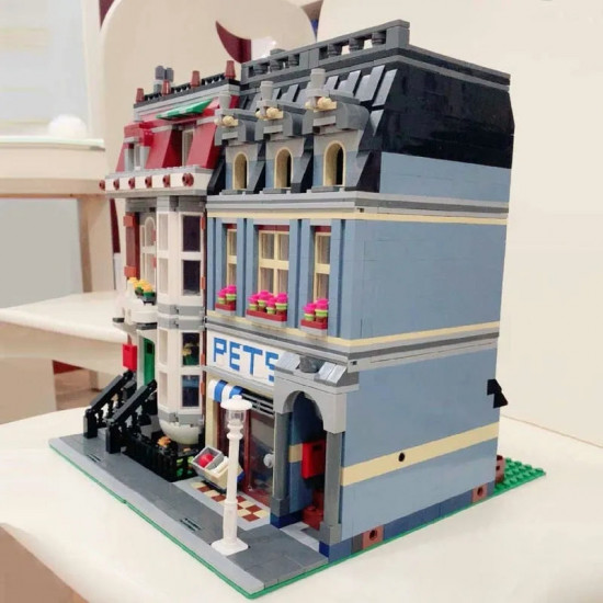 moc city street expert pet shop store bricks toy 15009 moc city street expert pet shop store bricks toy 15009