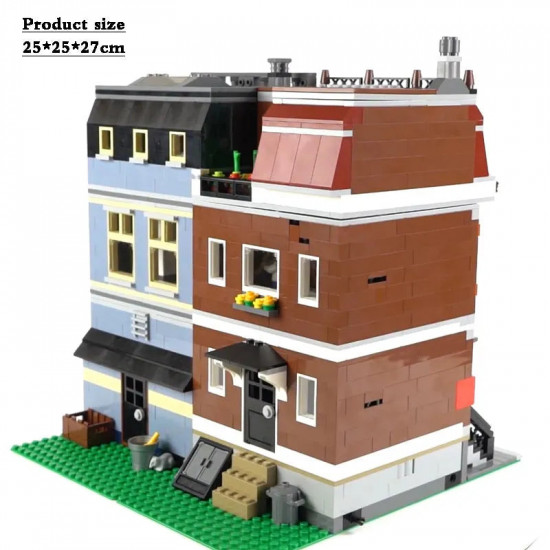 moc city street expert pet shop store bricks toy 15009 moc city street expert pet shop store bricks toy 15009