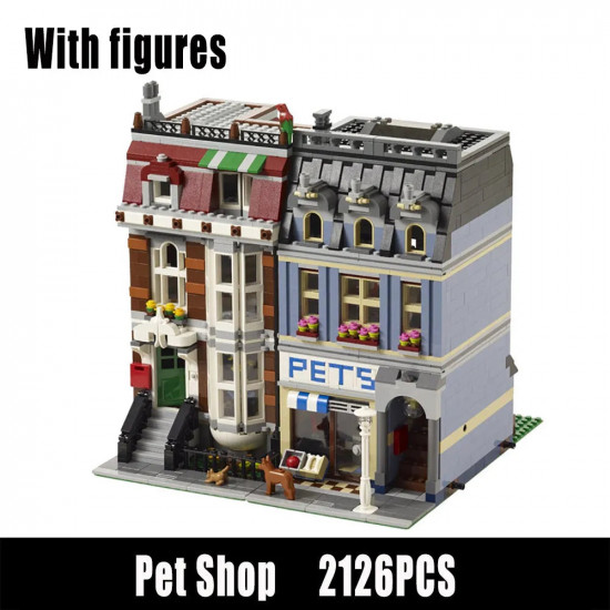 moc city street expert pet shop store bricks toy 15009 moc city street expert pet shop store bricks toy 15009