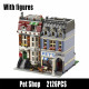moc city street expert pet shop store bricks toy 15009 moc city street expert pet shop store bricks toy 15009