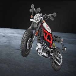 moc classic climbing motorcycle bricks toys 7053