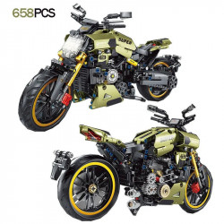 moc classic motorcycle ducati diavel 1260 bricks toys t3035