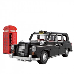 moc classic retro london taxi bricks toy 62004