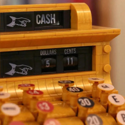 moc classic vintage cash register mini retro bricks toys