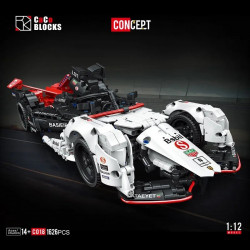 moc concept formula e porsche 99x electric racing car bricks toy