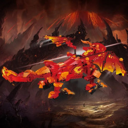 moc creative flaming battle dragon robot app rc bricks toy 13148