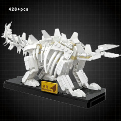 moc creative idea dinosaur world stegosaurus fossil bricks toy