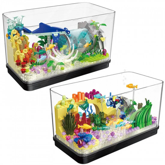moc creator aquarium fish tank mini bricks toy dz6102 moc creator aquarium fish tank mini bricks toy dz6102