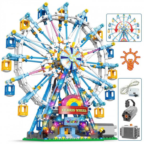 moc creator city rotating ferris wheel bricks kids toys moc creator city rotating ferris wheel bricks kids toys