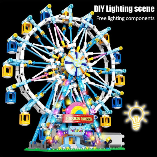moc creator city rotating ferris wheel bricks kids toys moc creator city rotating ferris wheel bricks kids toys