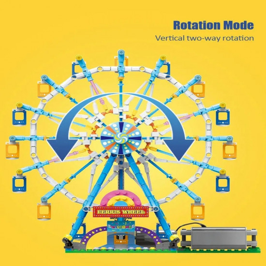moc creator city rotating ferris wheel bricks kids toys moc creator city rotating ferris wheel bricks kids toys
