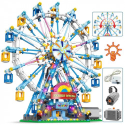 moc creator city rotating ferris wheel bricks kids toys