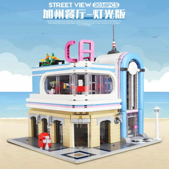 moc creator expert california downtown diners bricks toy moc creator expert california downtown diners bricks toy