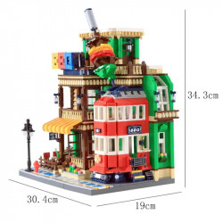 moc creator expert city bbq restaurant bricks toys
