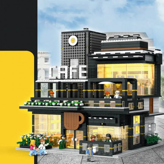 moc creator expert city corner coffee shop bricks toy moc creator expert city corner coffee shop bricks toy