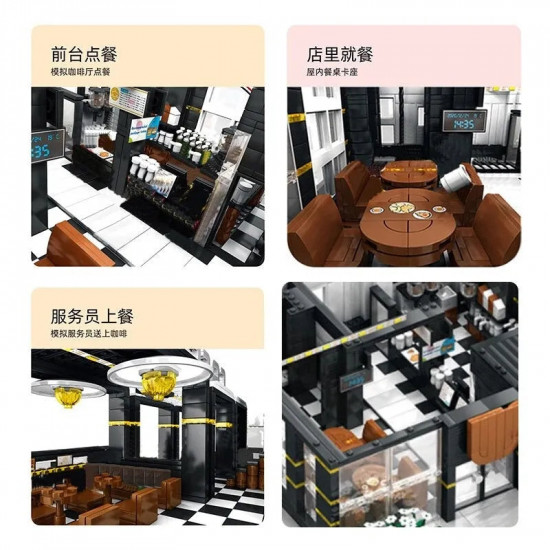 moc creator expert city corner coffee shop bricks toy moc creator expert city corner coffee shop bricks toy