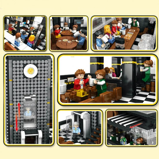 moc creator expert city corner coffee shop bricks toy moc creator expert city corner coffee shop bricks toy