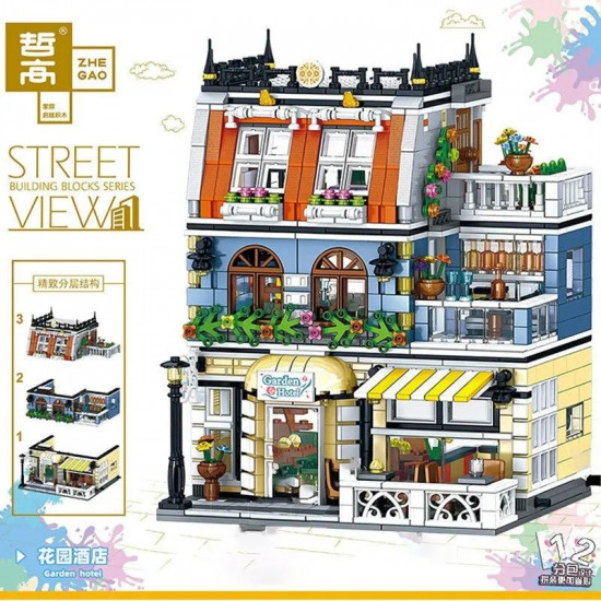 moc creator expert city garden hotel bricks toy 0940 moc creator expert city garden hotel bricks toy 0940