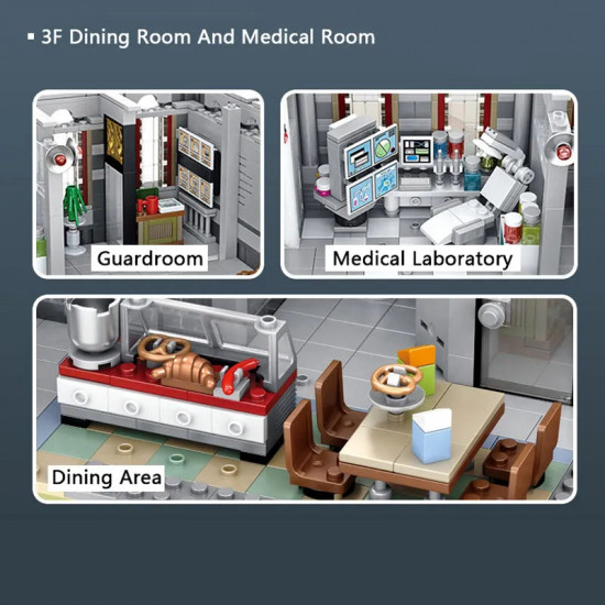 moc creator expert city lunatic hospital bricks toy 613002 moc creator expert city lunatic hospital bricks toy 613002