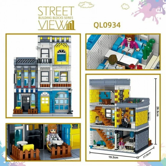moc creator expert city summer coffee shop bricks toy moc creator expert city summer coffee shop bricks toy