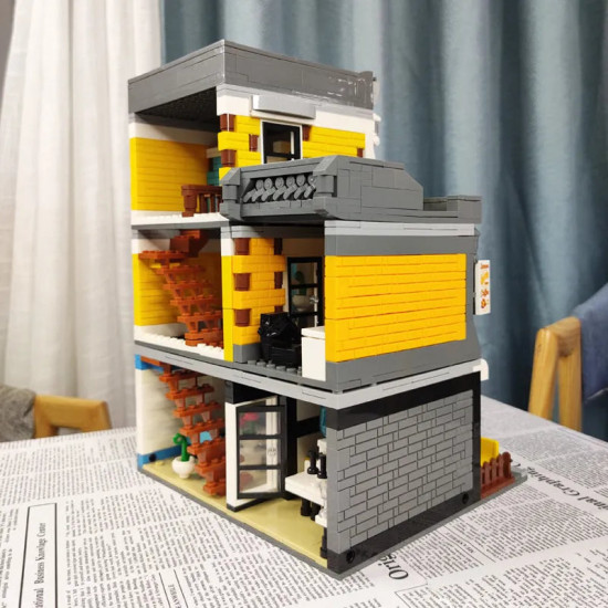 moc creator expert city summer coffee shop bricks toy moc creator expert city summer coffee shop bricks toy