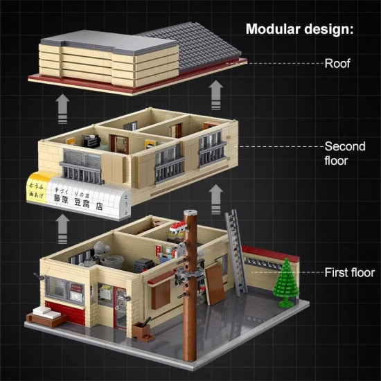 moc creator expert city tofu store house bricks toy moc creator expert city tofu store house bricks toy