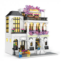 moc creator expert european city garden flower villa bricks toy