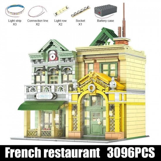 moc creator expert french restaurant led bricks toys 16023 moc creator expert french restaurant led bricks toys 16023