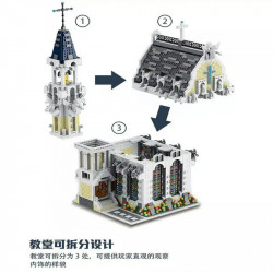 moc creator expert medieval city church bricks toy 033006
