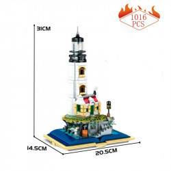 moc creator expert medieval lighthouse tower bricks toy