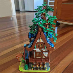 moc creator expert medieval town tree house bricks toy