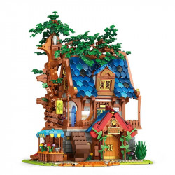 moc creator expert medieval town tree house bricks toy