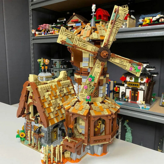 moc creator expert medieval town windmill bricks toy moc creator expert medieval town windmill bricks toy