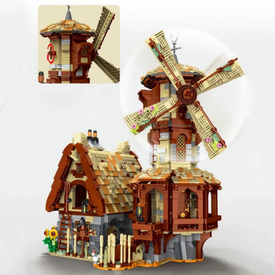moc creator expert medieval town windmill bricks toy moc creator expert medieval town windmill bricks toy