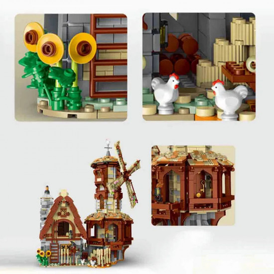 moc creator expert medieval town windmill bricks toy moc creator expert medieval town windmill bricks toy