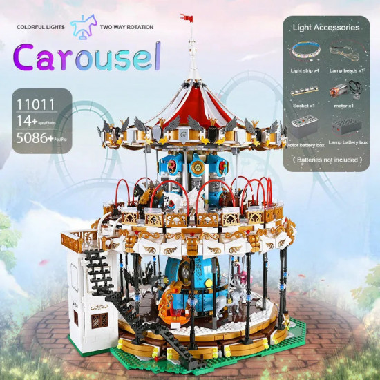 moc creator expert motorized rc app carousel bricks toy 11011 moc creator expert motorized rc app carousel bricks toy 11011