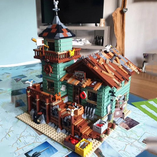 moc creator expert old fishing store bricks toy 16050 moc creator expert old fishing store bricks toy 16050