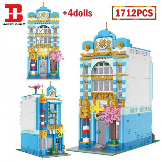 moc creator experts city barber shop store bricks toy moc creator experts city barber shop store bricks toy