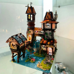 moc creator experts the medieval riverside scholars bricks toy