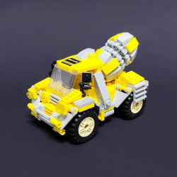 moc crystal mixer truck car bricks toys 21034