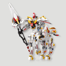 moc deformation silver wing cavalary robot bricks toys