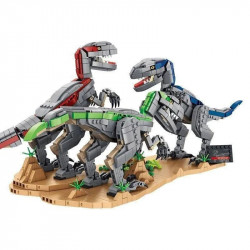 moc dinosaur world velociraptor bricks toys 611003